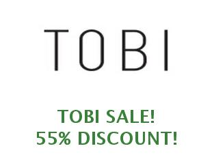 Promotional codes and coupons Tobi 50% off
